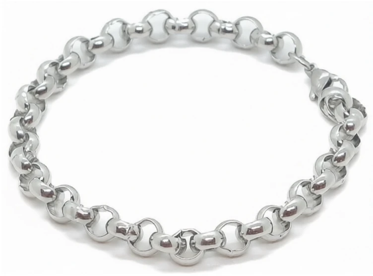 Pulsera de acero quirurgico rolo gruesa 12mm 22cm